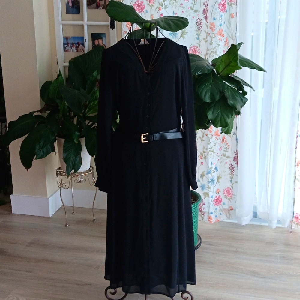 COPY - BNWT Black Michael Kors Button up dress size L